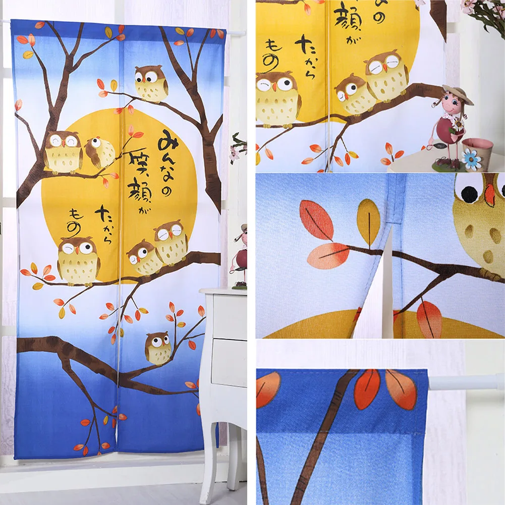 Разделительная полуподвесная декоративная японская занавеска на дверь в