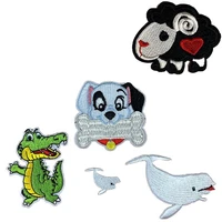 cute cartoon sea animal whale mother child patch sheep puppy dinosaur cloth stickers diy decoration childrens hats for t shirts