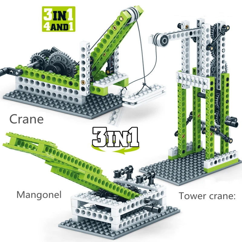 

Mechanical Gear Technical Building Blocks Engineering Children's Science Educational STEM 3IN1 Bricks City Toys For Kid's Gift