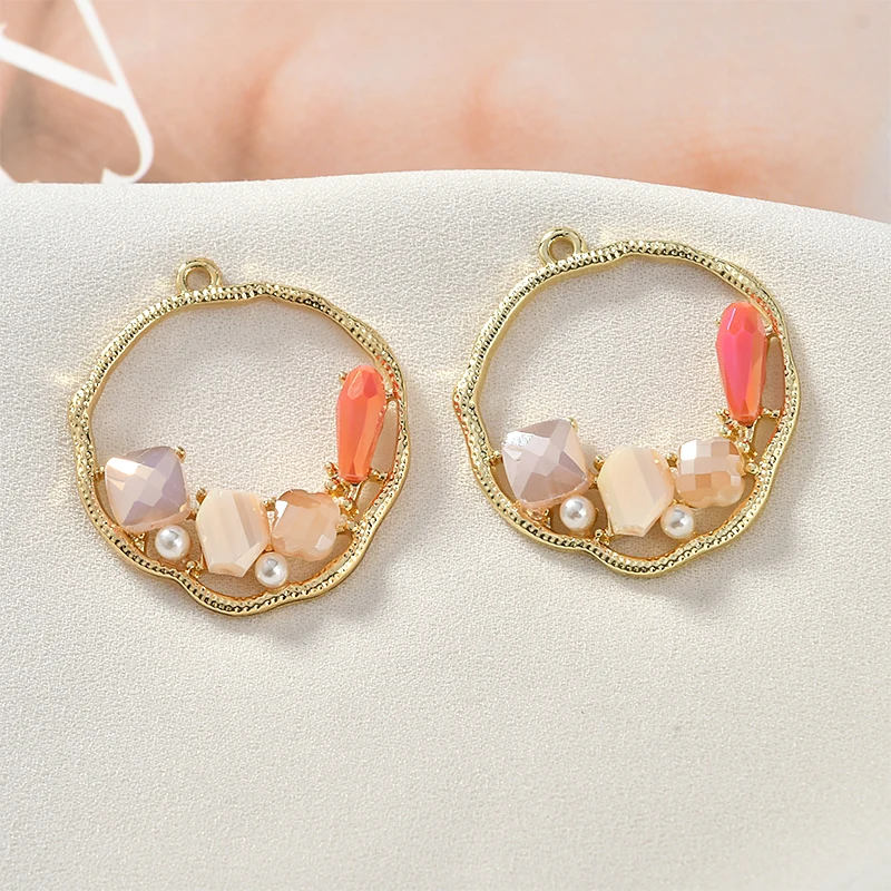 Хрустальный жемчуг сплав полый Круглый Кулон сделай сам серьги ювелирные