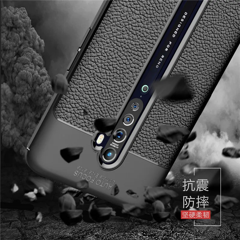 for oppo reno2 case luxury shockproof armor rubber soft silicone phone case for oppo reno2 protecive cover for oppo reno2 fundas free global shipping