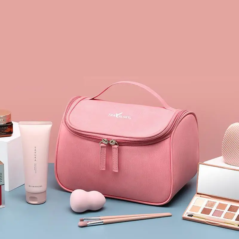 

Роскошная модная косметичка из искусственной кожи, женская косметичка большой вместимости, дорожная косметичка, косметичка, сумка для туал...