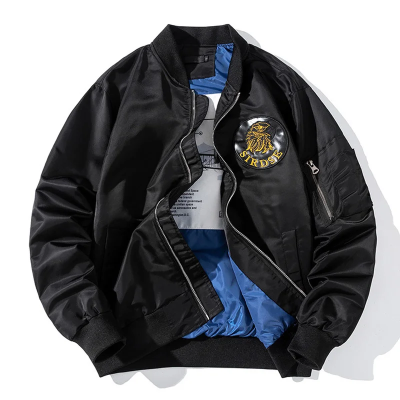 

Бейсбольный костюм для мужчин на весну и осень, модная брендовая свободная повседневная мужская одежда, трендовая куртка-пилот с вышивкой о...