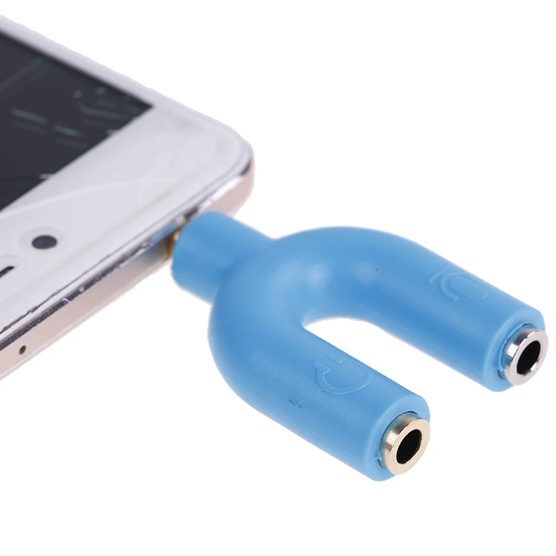 Наушники сплиттер U Форма 3 5 мм стерео аудио разъем для наушников 2 Way адаптер