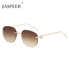 Солнцезащитные очки JASPEER без оправы для мужчин и женщин, прямоугольные, без оправы