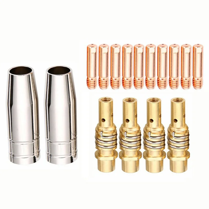 

11pcs Welding Accessory Torch Tip Nozzle Holder Copper For Binzel 15AK/GRIP15
