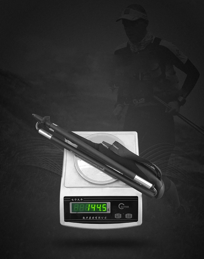 Pioneer 1 шт., 99% углеродное волокно, трость для прогулок, портативная, Ультралегкая, походная трость для активного отдыха, скалолазания, треккинга, Fengjingling6