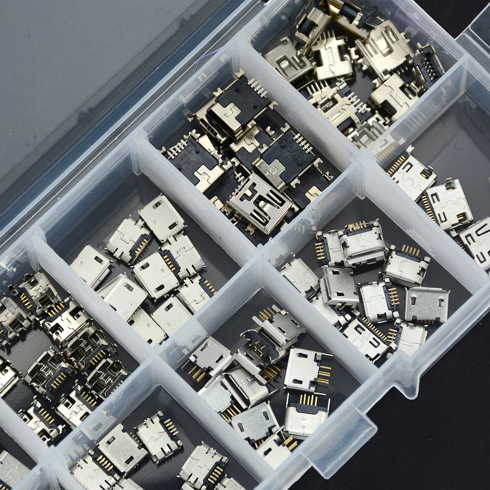 100 шт./кор. 10 моделей по шт. разъем Micro USB гнездо Usb для МП 3 4 5 другие мобильные