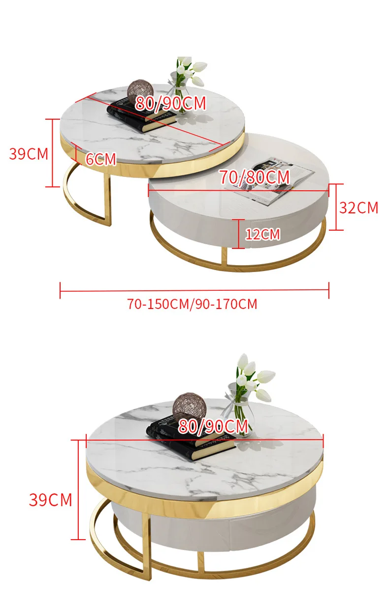 Easylife мраморный журнальный столик из нержавеющей стали простой титановый журнальный столик гостиная модный круглый стол