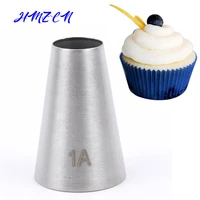 1pcs large round stainless steel cake cream decoration tips icing piping cake nozzles for christmas wedding baking nozzles