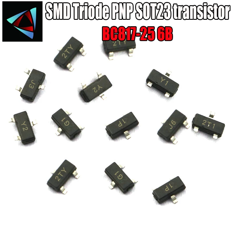 100 шт BC817-25 6B SOT-23 45 V/500mA SOT-23 поверхностный светодиод Триод PNP SOT23 Транзистор