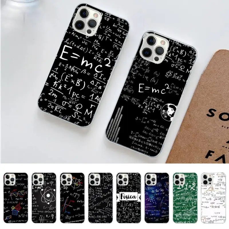 

Physics Chemical Mathematics Science Phone Case for iPhone 11 12 13 mini pro XS MAX 8 7 6 6S Plus X 5S SE 2020 XR case
