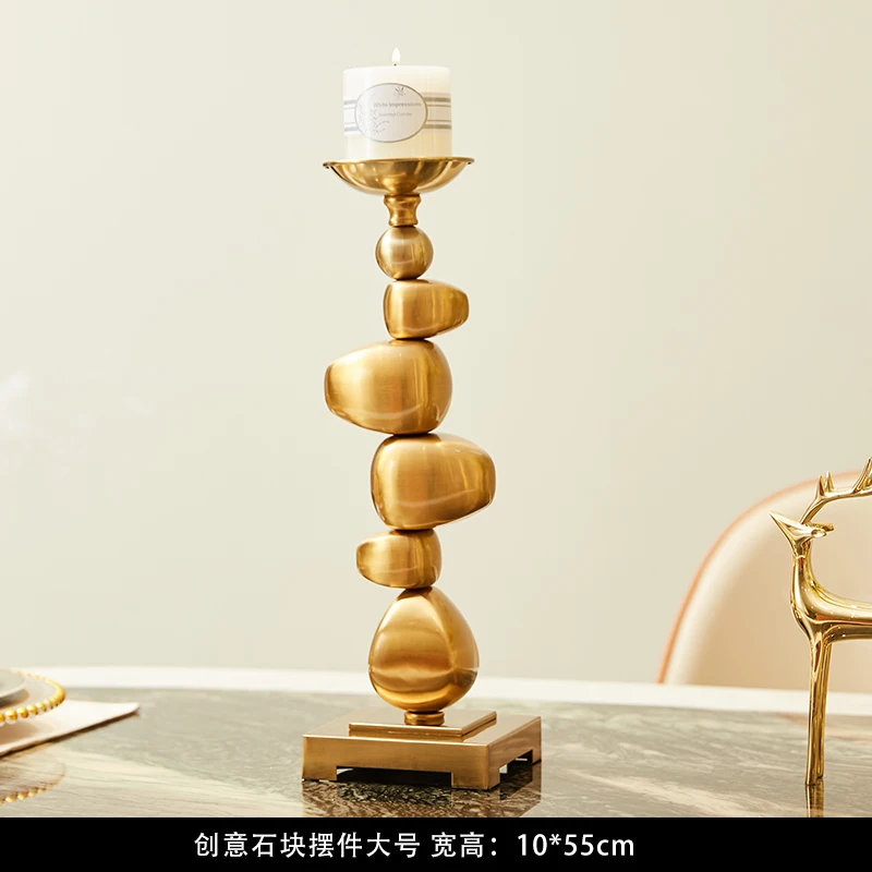 

Outdoor Large Candle Holder Stand Gold Modern Metal Romantic Dinner Candle Holder Windproof Geometric Velas Home Decor Eg50zt