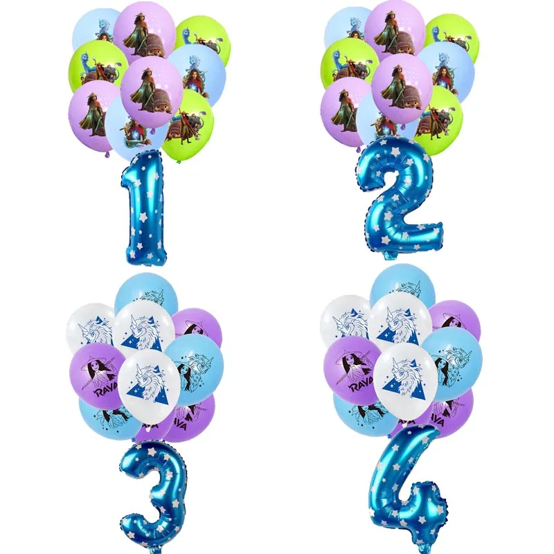 

Disney Raya and The Last Dragon Latex Balloon Party Supplies Kid Favor Birthday Baby Shower Party Kidsroom Decoration Gift