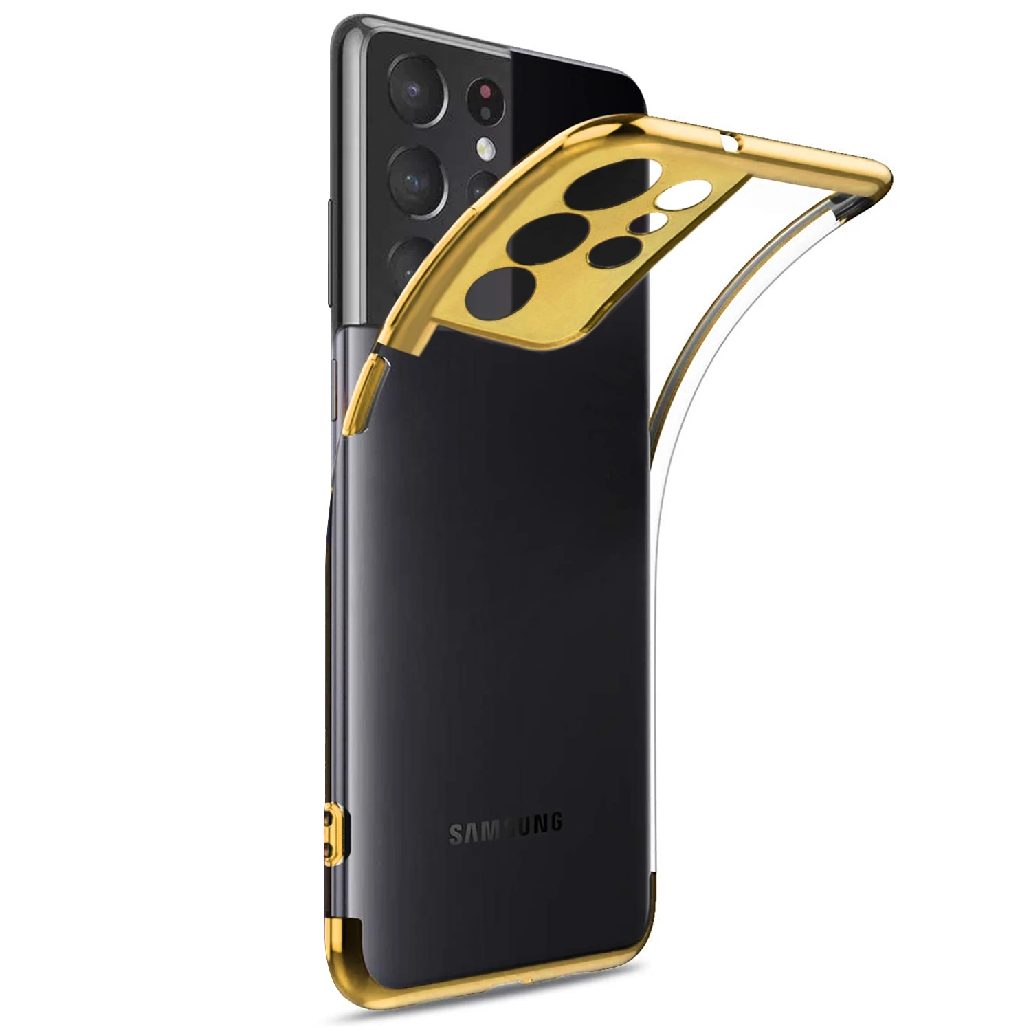 

Чехол для телефона, совместимый с Samsung Galaxy S30, Ультраяркий силиконовый чехол с лазерным рисунком, золотистый
