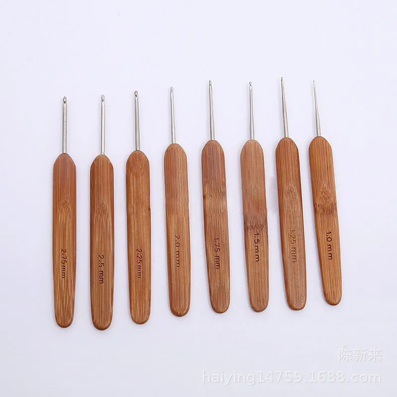 8 шт. бамбуковый вязальный крючок хлопковый комплект коробочка из кружев кроше с