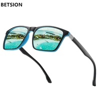 betsion polarized mens sunglasses dark lens flat top large black biker gangster decorative glasses