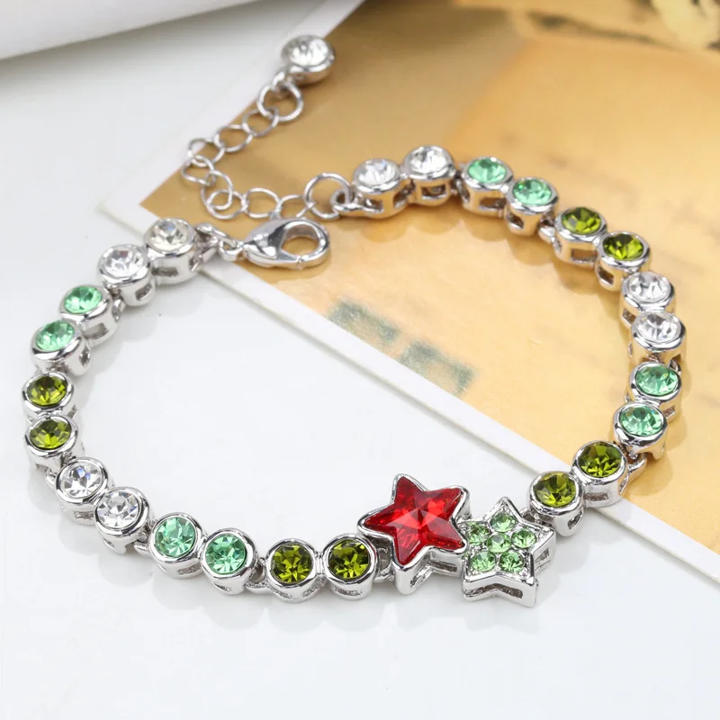1 шт. браслет с красочными кристаллами и камнями модные женские браслеты со