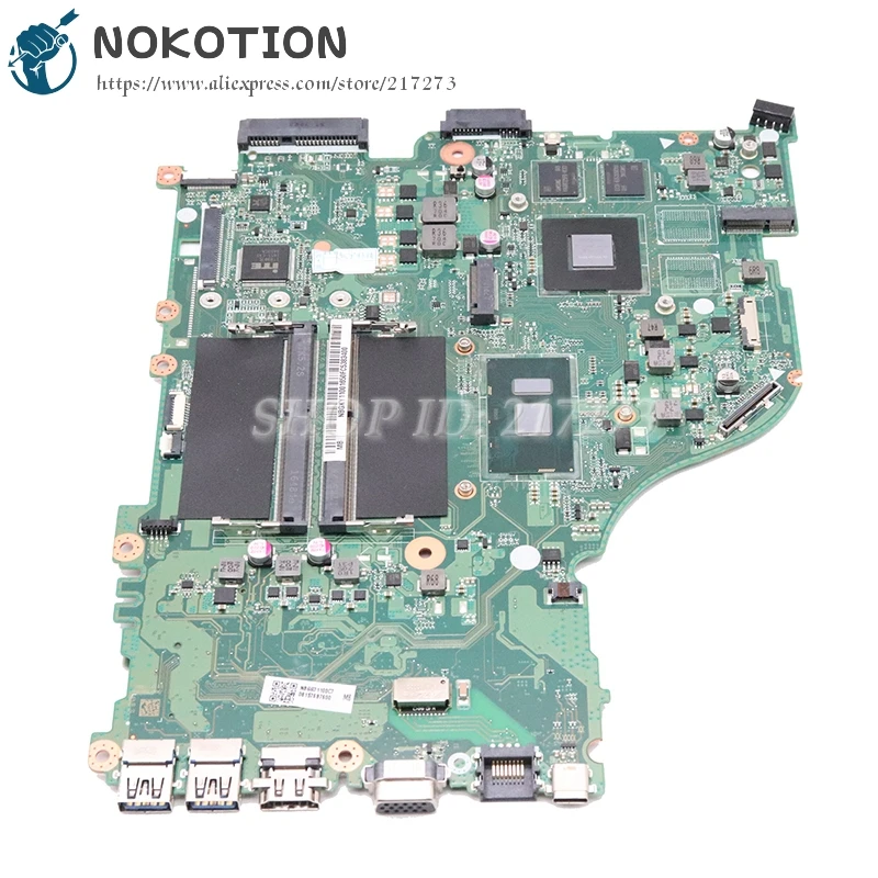 NOKOTION NBGG71100C NB. GG711.00C для acer aspire E5-575 E5-575G материнская плата для ноутбука DAZAAMB16E0 SR2UW I3-6006U процессор 940MX GPU