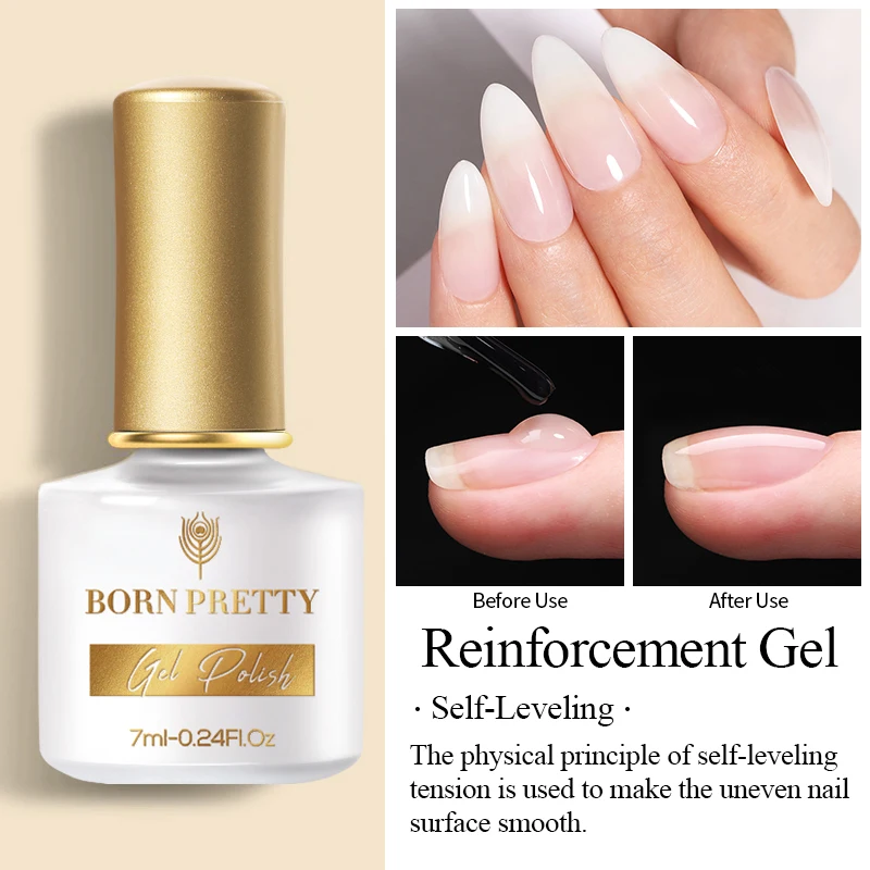 Укрепляющий гель для ногтей BORN PRETTY 7 мл прозрачный защитный предотвращает