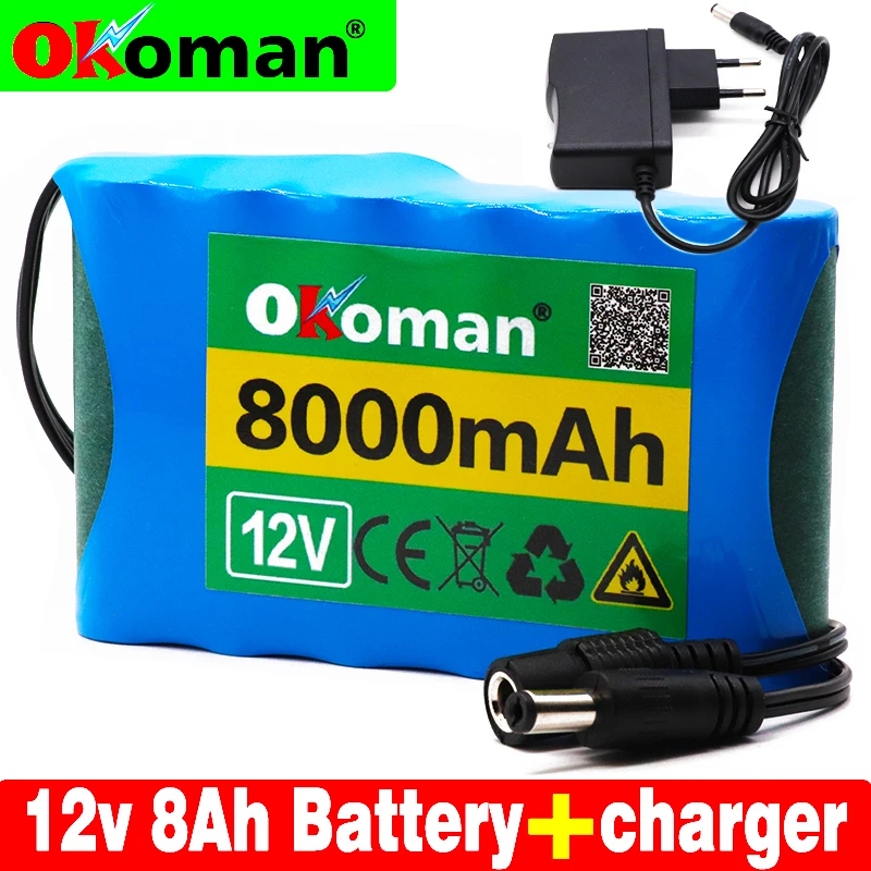 8Ah портативный супер 18650 перезаряжаемый комплект литий ионных батарей Емкость DC