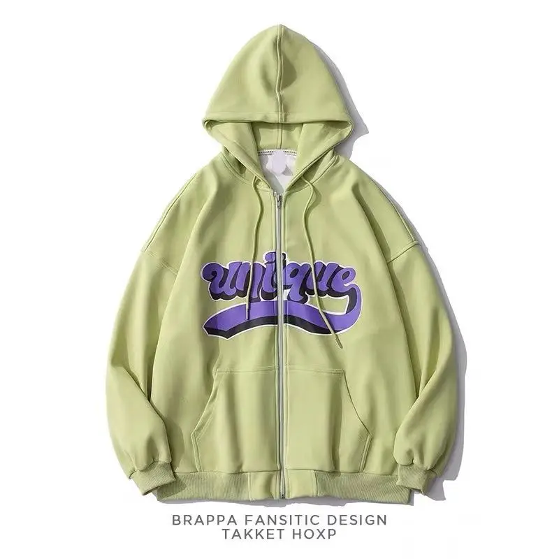 Европейские и американские толстовки на молнии с надписью Женский уличный