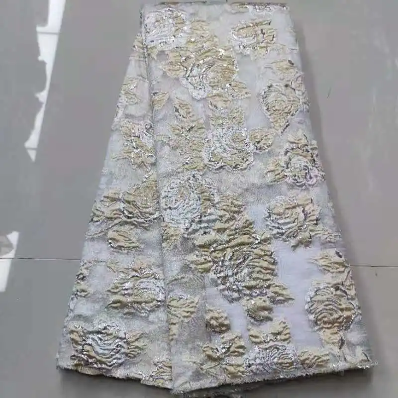 

2021 Latest Design Pink Brocade Jacquard Lace Fabric Embroidery Nigerian Lace Fabrics For Dress French Mesh Lace Fabric SL1437