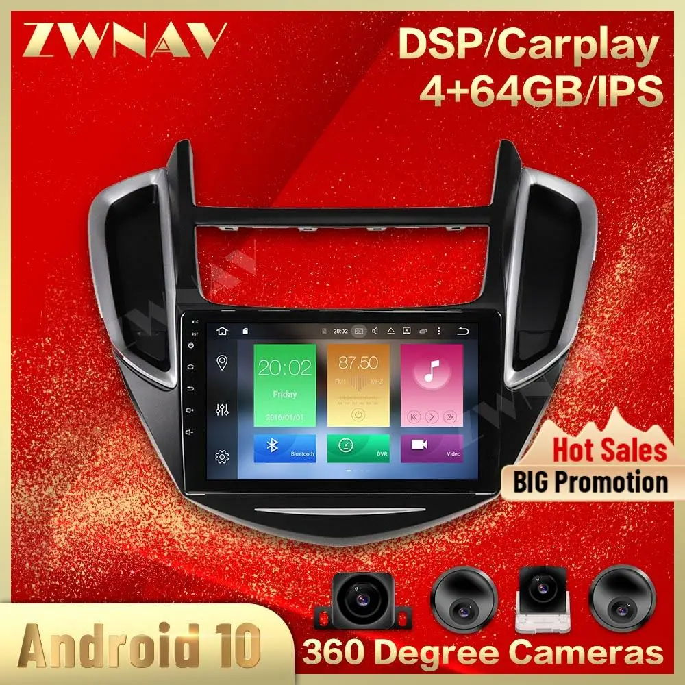 Экран камеры 360 для Chevrolet Trax трекер 2013 2014 2015 2016 2017 2018 Android 13 Мультимедийное