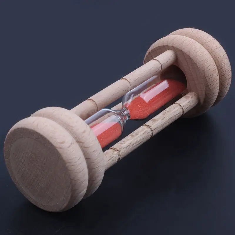 Мода 3 минуты Песочные часы Классический Бук Натуральный песок переключатель