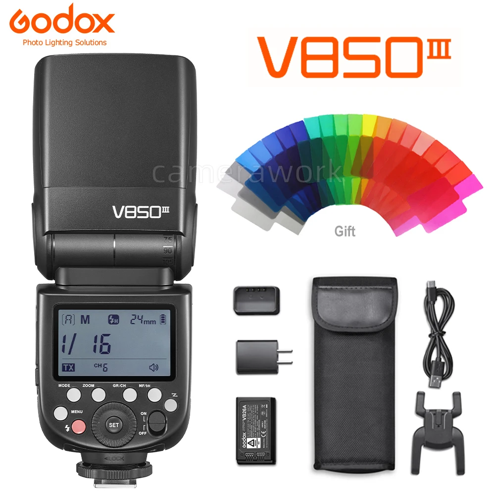 

Godox V850III 76W 2.4G GN60 Wireless X System Li-ion Battery Speedlite for Canon Nikon Sony Pentax Olympus