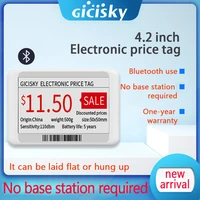 gicisky 1 pcs 4 2 inch eink screen price tag epaper display card bluetooth version without base station esl free demo software