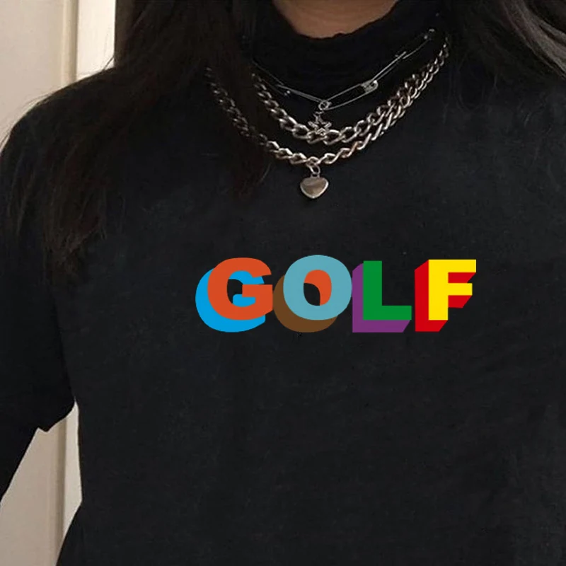 Женская футболка с принтом Golf Kawaii модная 90s Harajuku Ullzang Милая графическим рисунком в