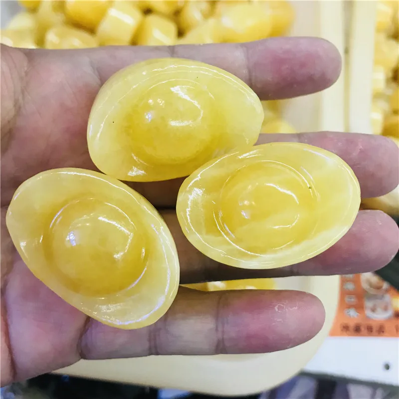 2 шт. ручной работы натуральный желтый нефритовый кварцевый камень топаз в форме