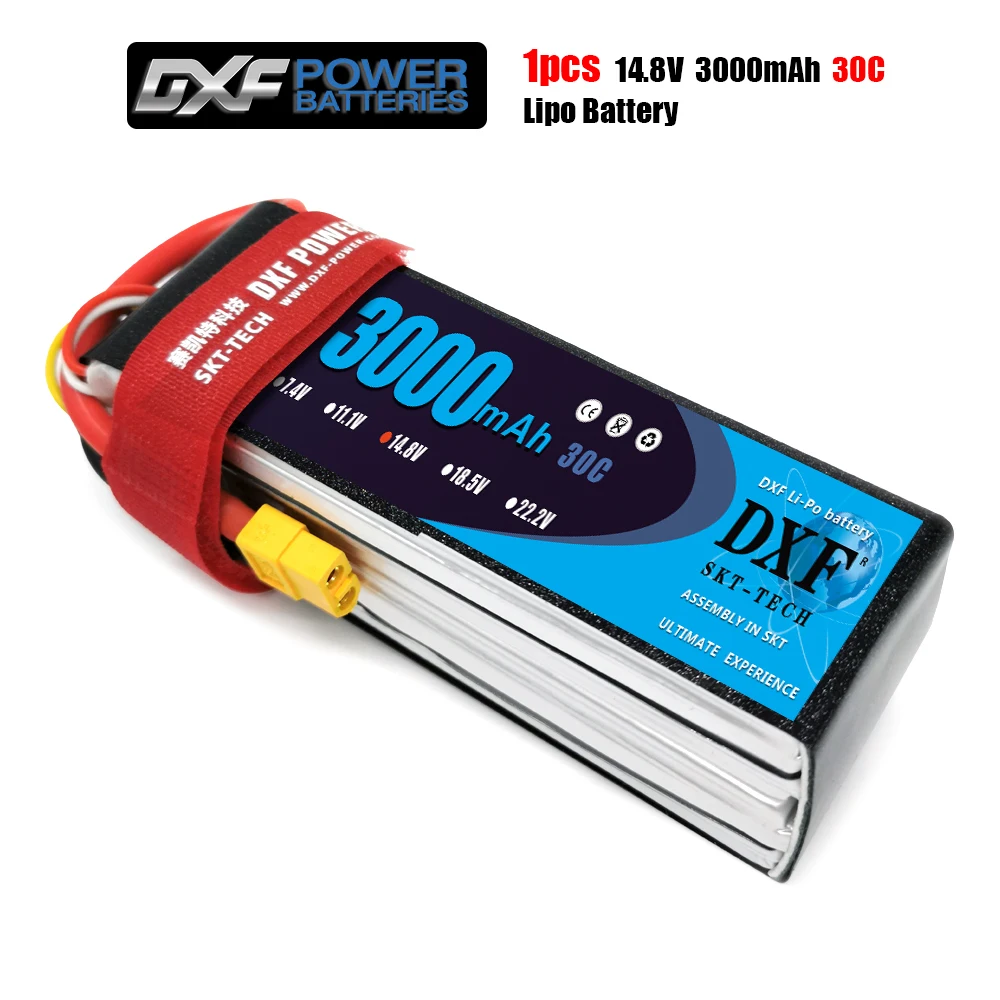 DXF 3000mAh 14 8 V 30C-60C Lipo батарея 4S XT60/DEANS/XT90/EC5 для AKKU Дрон FPV грузовик четыре axi вертолет RC