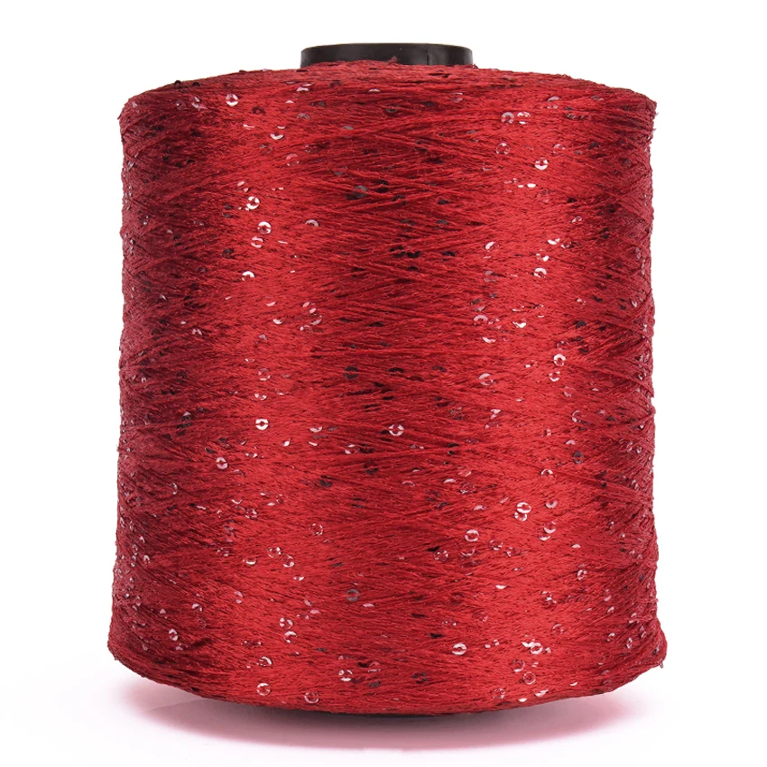 Высокое качество Новинка 540 г натуральный Ice Silk замечательные яркие пайетки пряжа