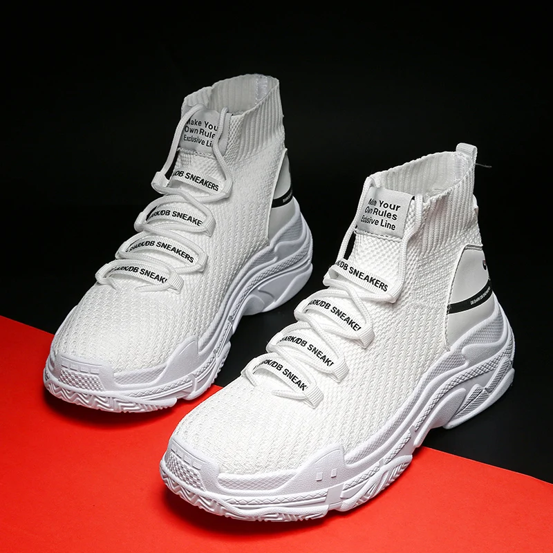 Brand Shark Sneakers Women Men High Top Breathable Winter Warm Flats Platform Plush Shoes Chunky Size35-47 | Обувь
