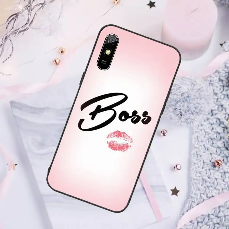 

Girl Boss Women power text slogan Phone Case For Xiaomi Redmi note 7 8 9 pro 8T 9A 9S Mi Note 10 Lite pro