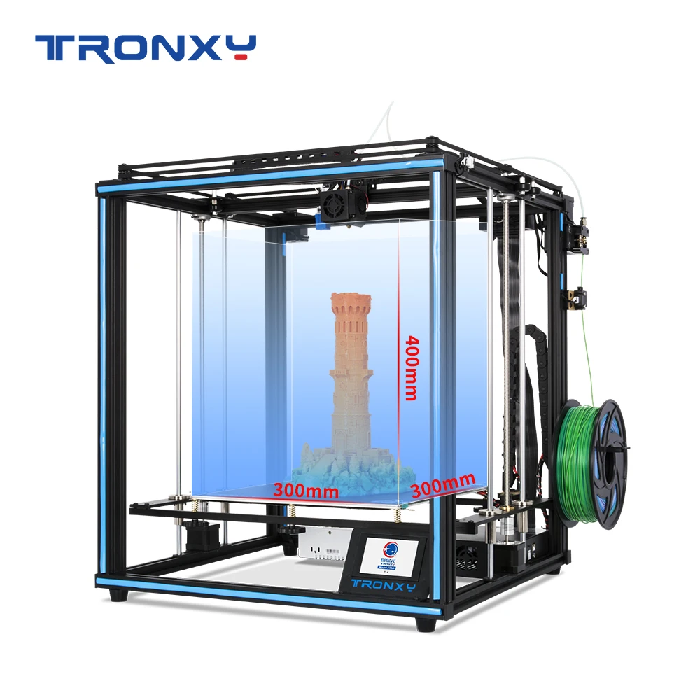 Verkaufen Tronxy 2021 X5SA 24V Voll Metall CoreXY Design High-präzision Druck 3D Drucker Kits DIY Mit Größe 330mm * 330mm * 400mm 3d Drucker