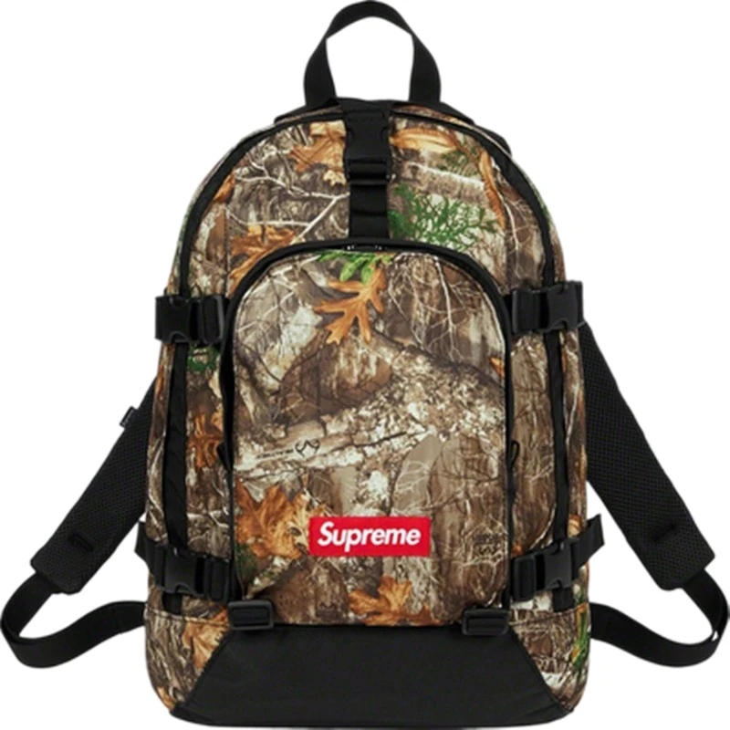 

Backpack Supreme 47Th 21FW Backpack, branch embroidery, backpack, schoolbag, beauty tide