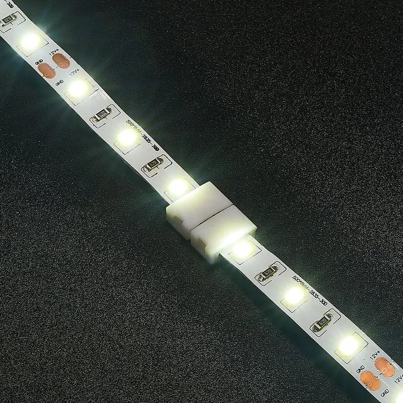 

500pcs 8mm 10mm 2 Pin LED Strip Connector 4pin 10mm Connector Free Welding For SMD 5050 5630 Single Color LED Strip Lights