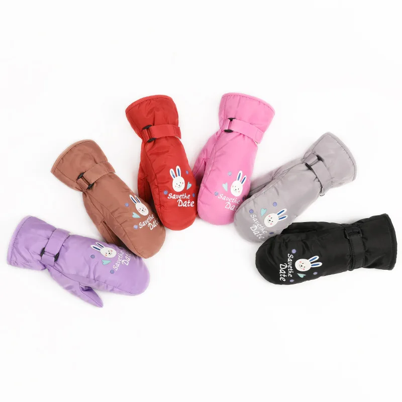 Children Winter Gloves Girls Boys Mittens Thicken Waterproof Windproof Outdoor Kids Sport Skiing Snow Warmer 3-13Y #0066 | Детская