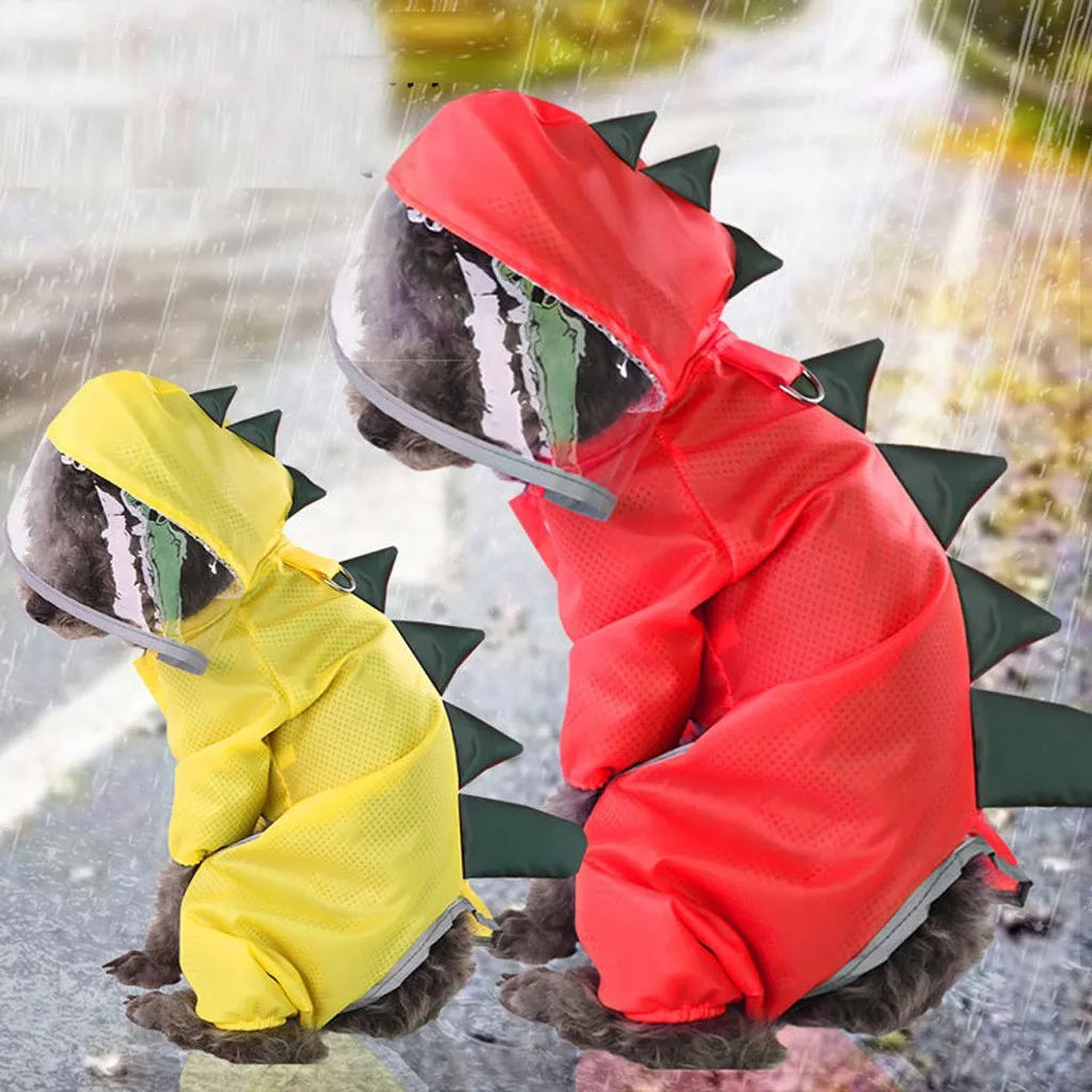 Дождевик для домашних питомцев водонепроницаемый дождевик с капюшоном в виде