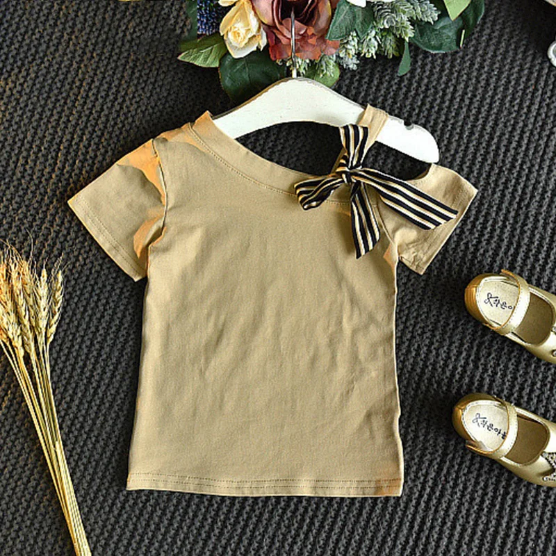 Комплекты одежды для девочек Одежда Модный Топ с короткими рукавами + широкие