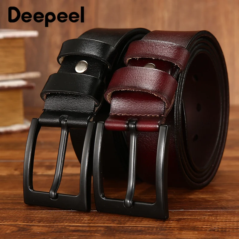 Deepeel 1 шт. 3.8X105-125 см из натуральной кожи Для мужчин Ремни дикий второй Слои