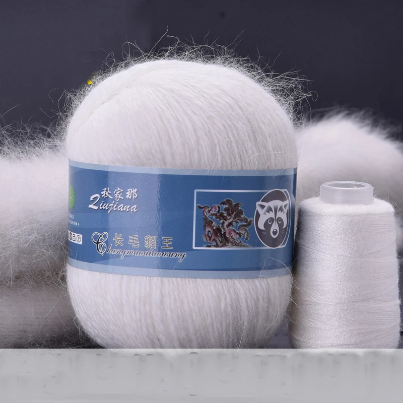 70 г длинные волосы норка кашемир линия пряжа ювелирные изделия ручной вязки