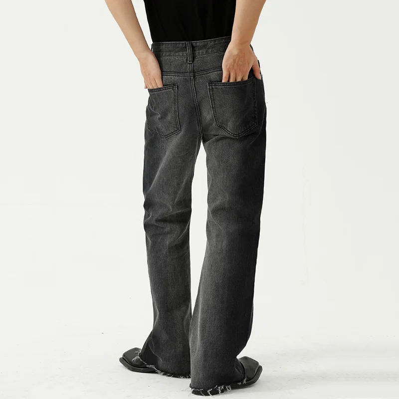 

Мужские джинсы контрастной расцветки, черные и серые повседневные брюки с градиентной микро-юбкой, 9Y8365, для осени, 2021