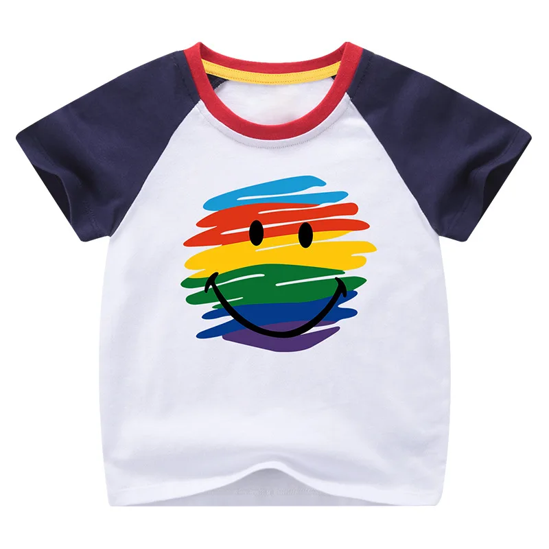 1-8Y baby boys girls t shirts kids tshirt cotton tops summer 2020 bendy shirt boy girl t-shirt children tshirts clothes | Детская одежда
