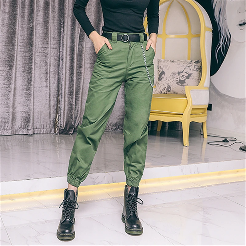 Женские камуфляжные брюки Goth винтажные в стиле стимпанк с высокой талией и