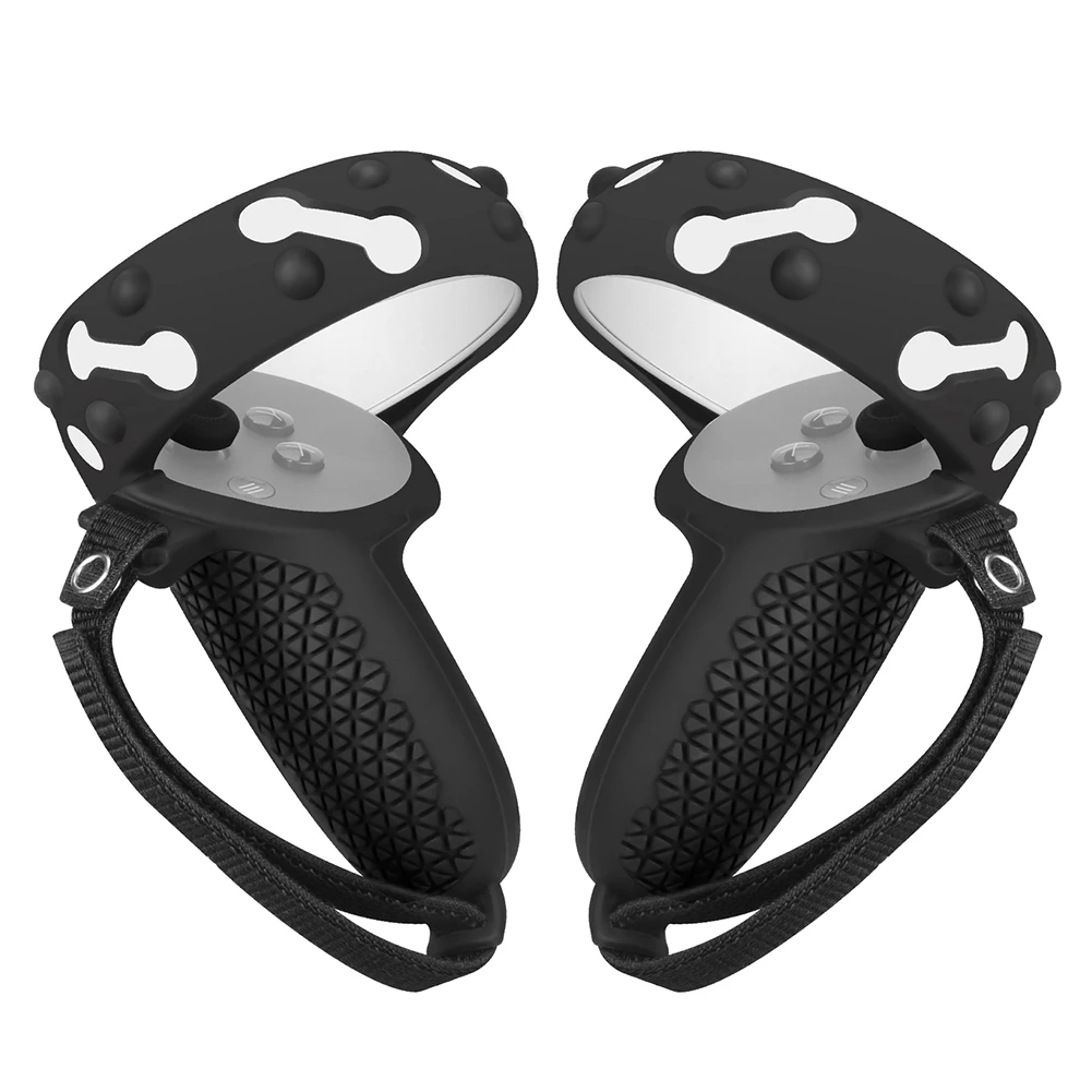 

Eye Mask Pad Face Protective Cover Silicone Controller Protective Grip Cover Knuckle Strap for Oculus Quest 2