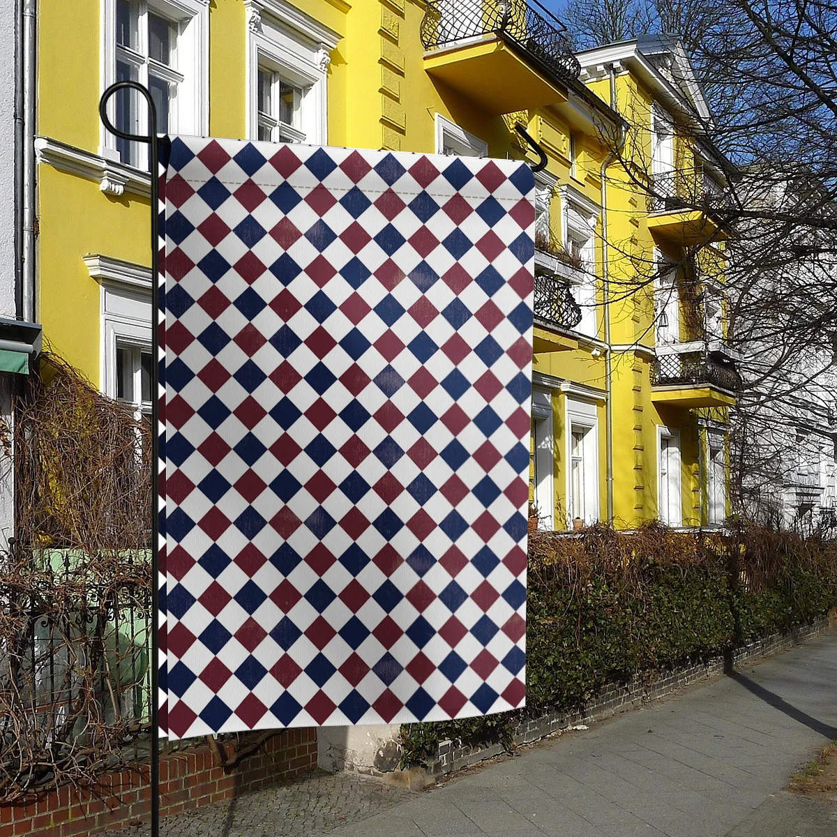 Плед красный белый синий день независимости садовые флаги домашний декор мини